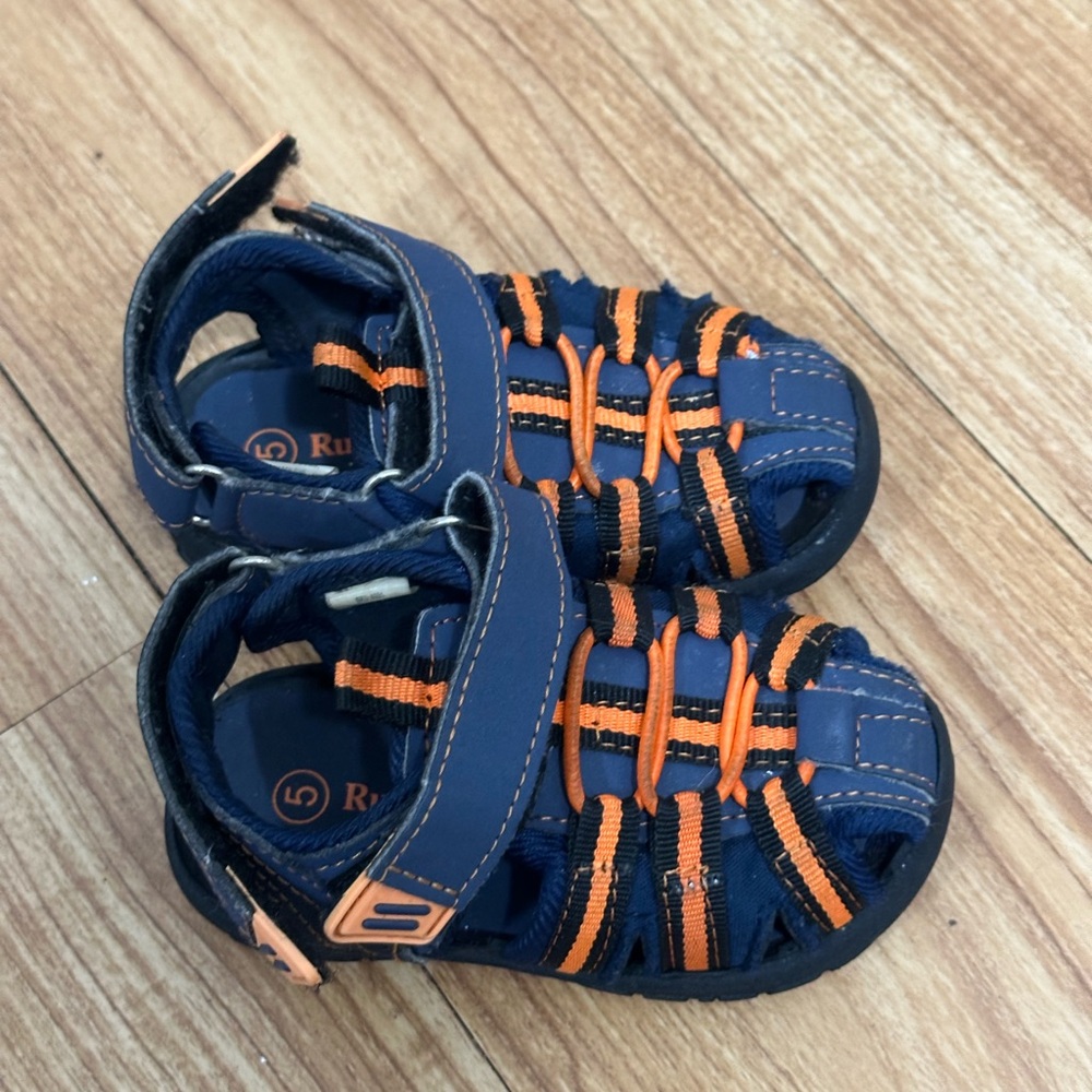 Kids Blue and Orange Sandals